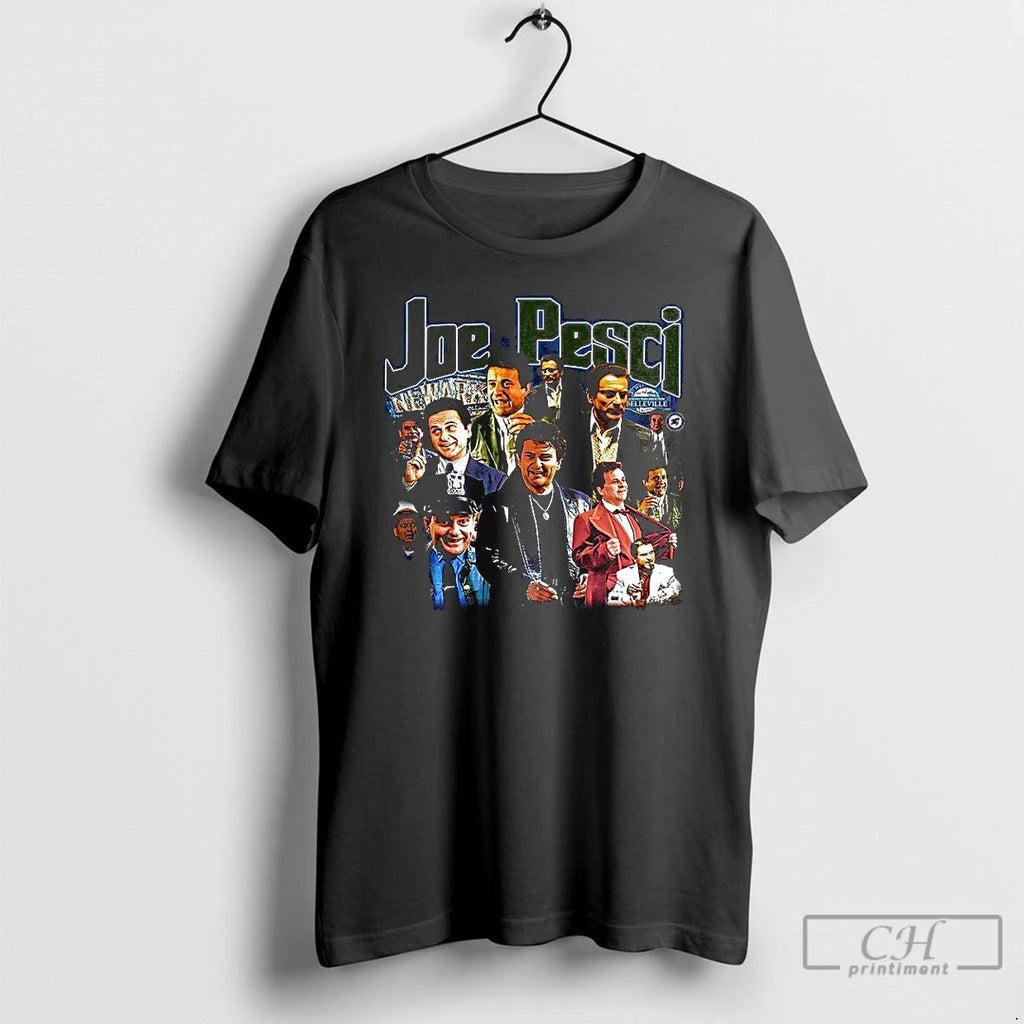 Classic Joe Pesci New Jersey Actor Collage Retro T Shirts