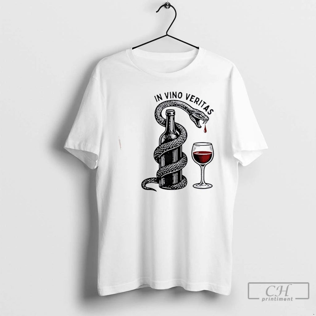 Classic Truth In Wine Snake In Vino Veritas T Shirts