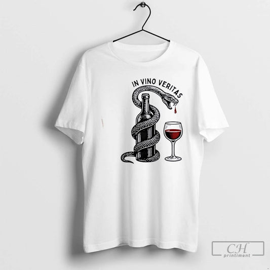 Classic Truth In Wine Snake In Vino Veritas T Shirts