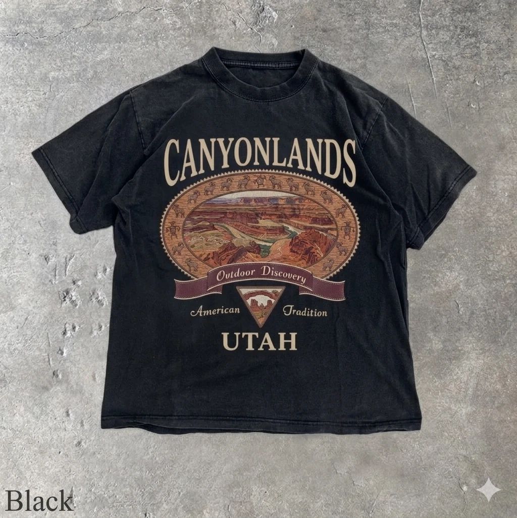 Vintage Canyonlands Utah Shirt National Park Graphic Nature Tee