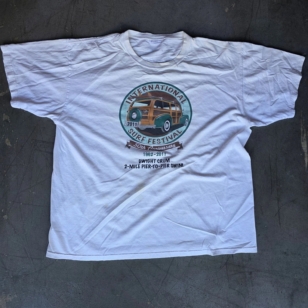 Dwight Crum International Y2k Vtg Surf festival t-shirt Tee Shirt Preowned L