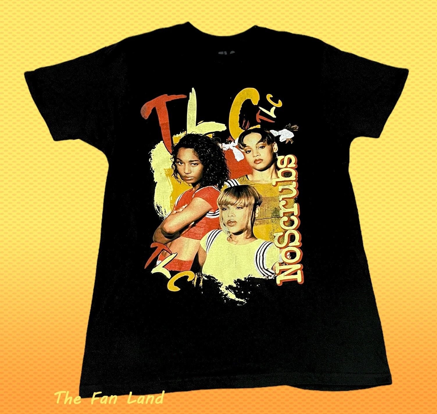 New TLC No Scrubs 1999 Black Vintage Mens T-shirt