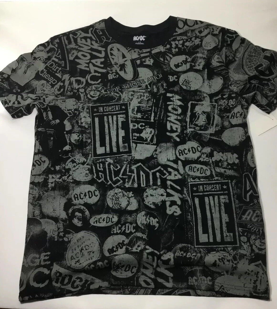 NWT AC/DC Cotton Blend Short Sleeve Band TEE T-Shirt LARGE L