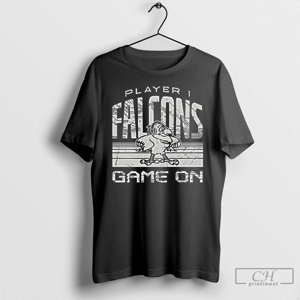 Classic Ft Wright Player 1 Falcons Game On Retro T Shirts