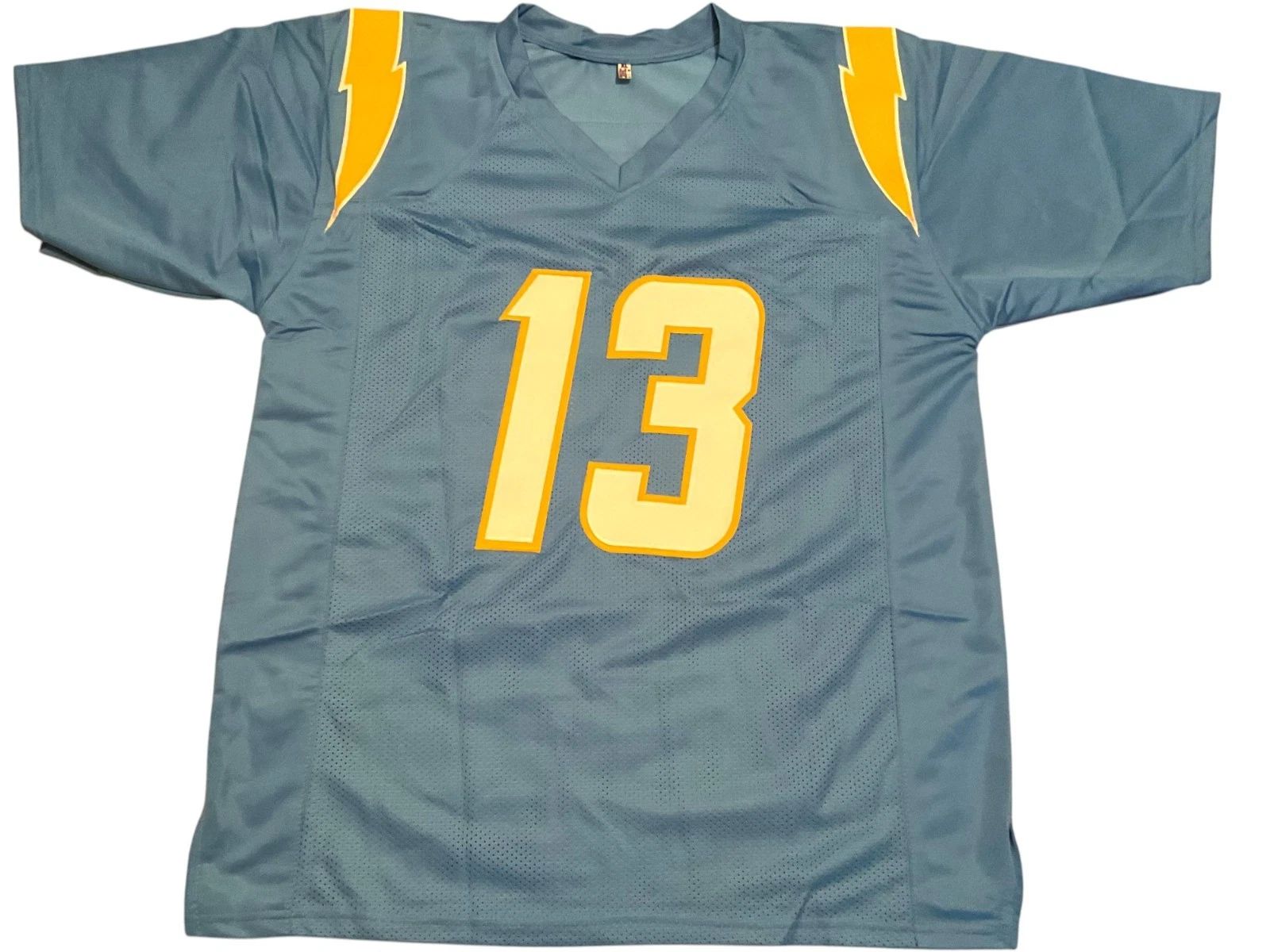 Custom Keenan Allen Powder Mesh Football Jersey