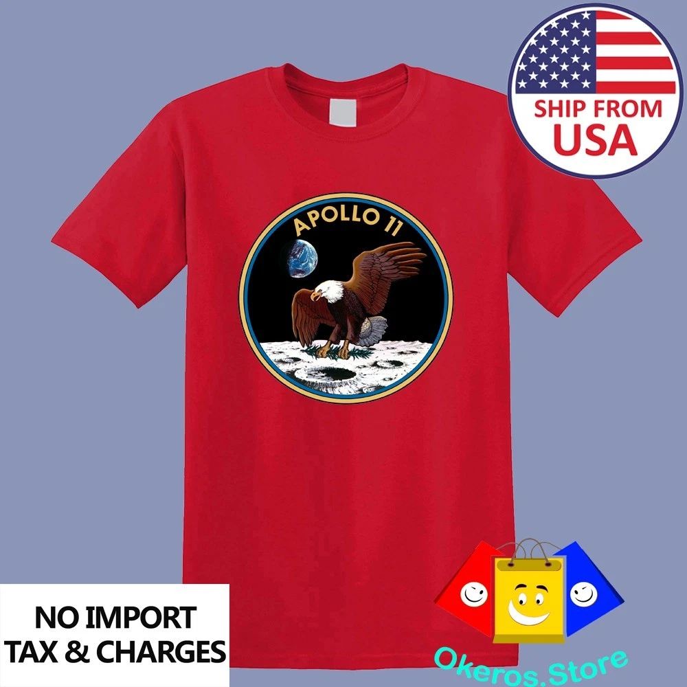 Apollo 11 Space Mission Men's Red Size S-3XL