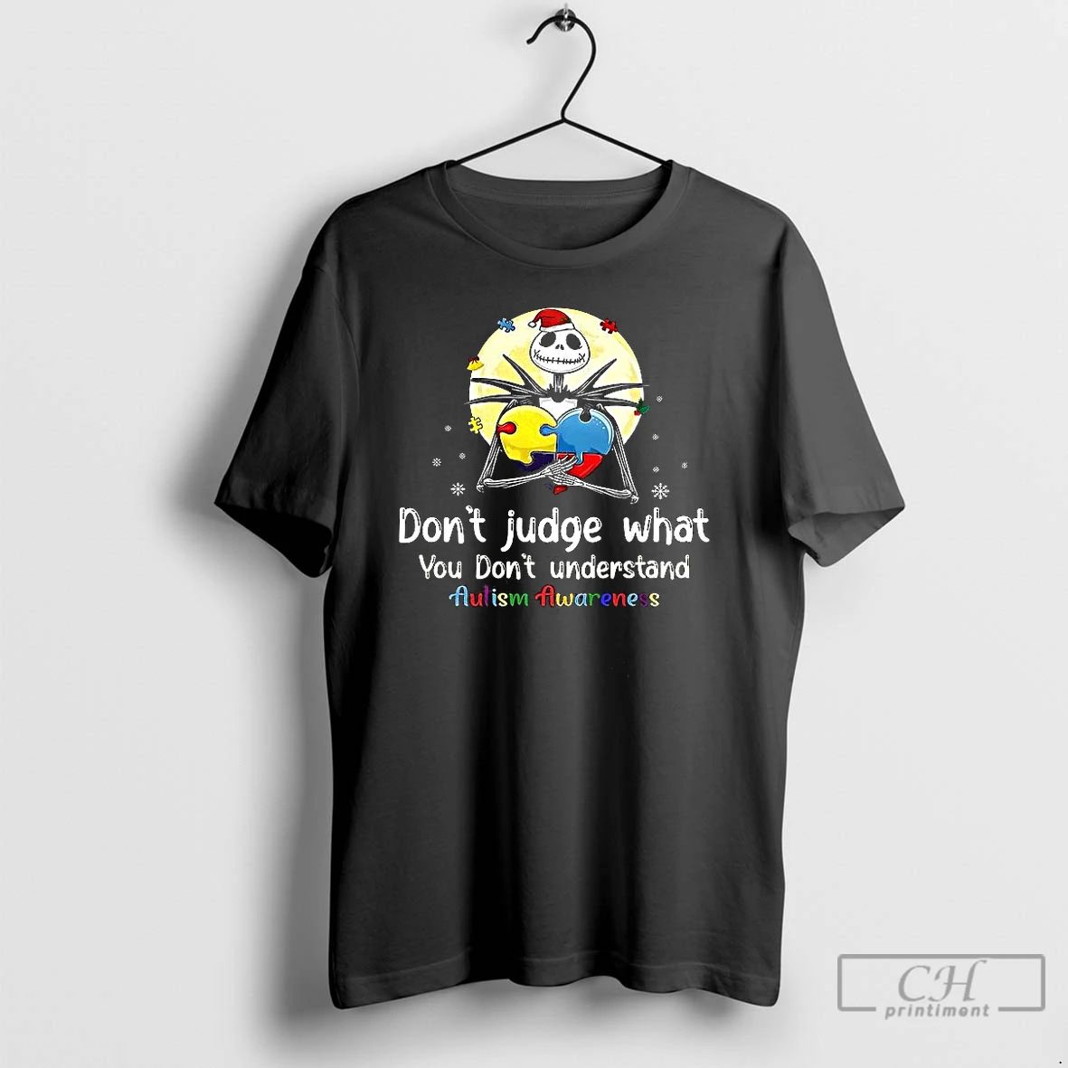 Premium Jack Skellington Autism Awarenes Dont Judge What You Dont Understand T Shirts
