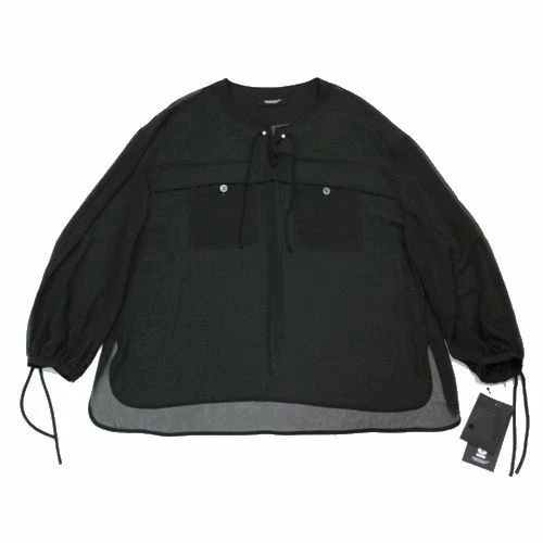 Undercover 25SS Gathered Sleeve Pullover Shirt Charcoal S Used