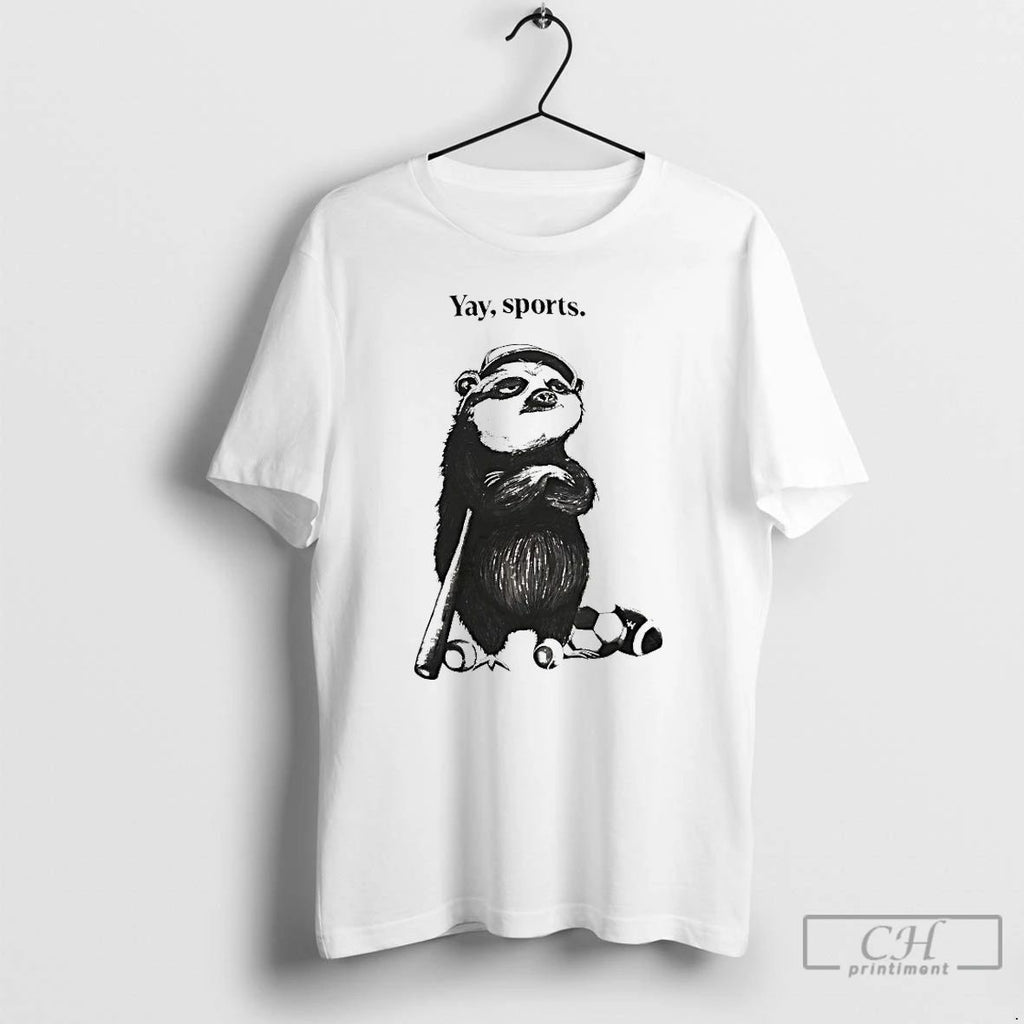 Classic Raccoon Yay Sports T Shirts