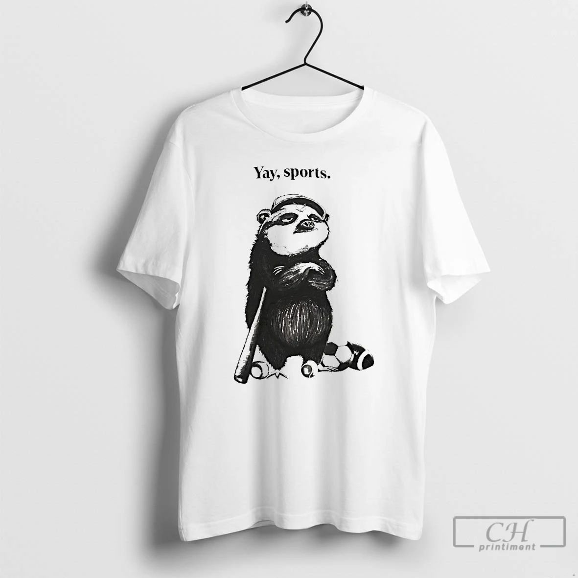 Classic Raccoon Yay Sports T Shirts
