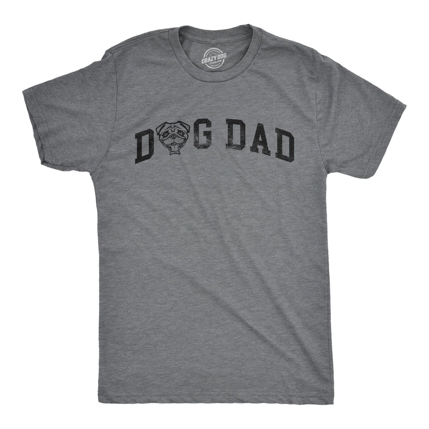 Mens Dog Dad Pug T Shirt Funny Cute Puppy Pet Pugs Lover Tee for Guys