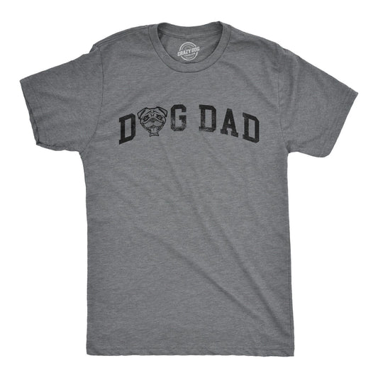 Mens Dog Dad Pug T Shirt Funny Cute Puppy Pet Pugs Lover Tee for Guys