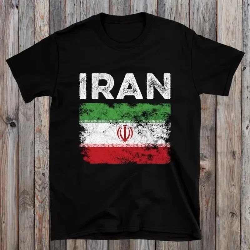 Iran Flag Distressed Iranian Flag Graphic T Shirts Love Peace Cotton