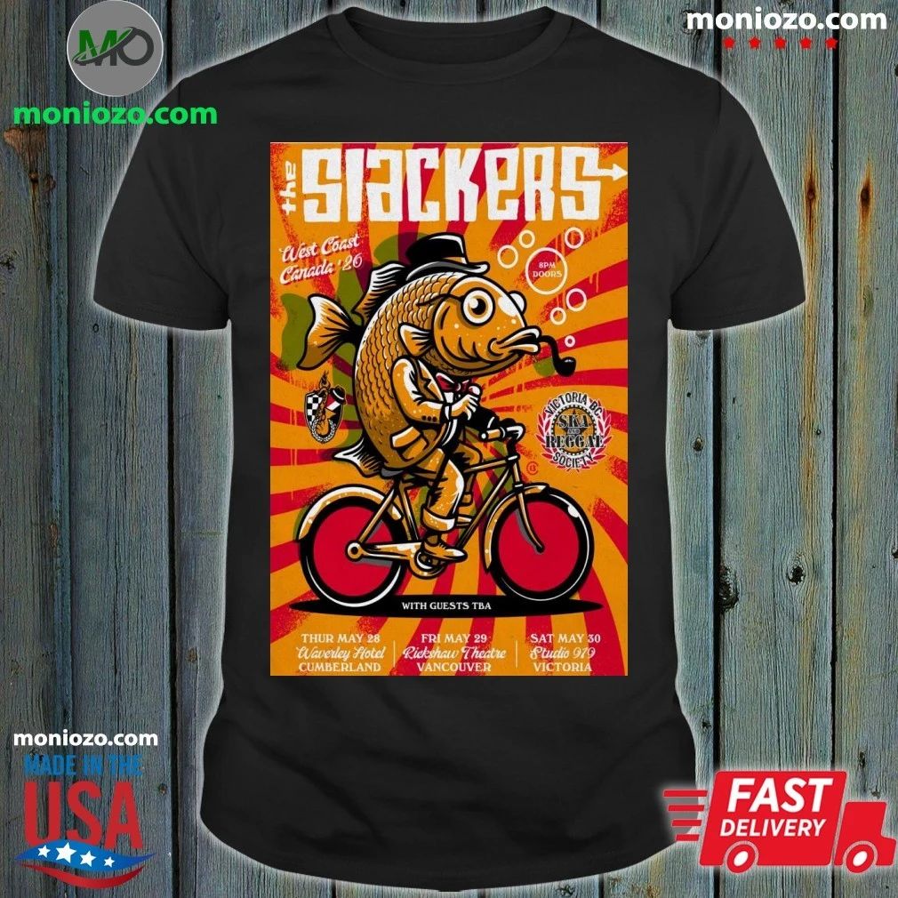 Original The Slackers 2026 West Coast Canada Tour Poster Shirt