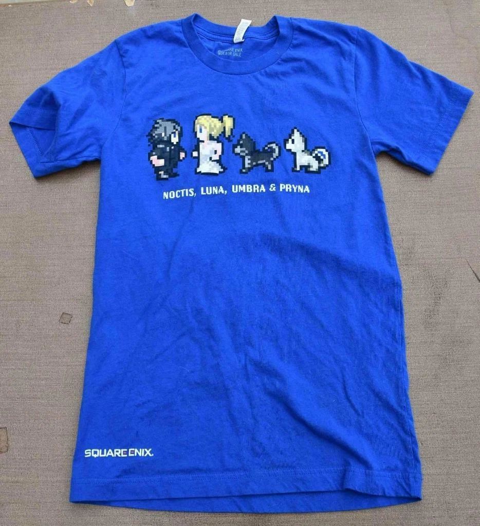 FINAL FANTASY XV SQUARE ENIX T-SHIRTS SDCC2016 BLUE NOCTIS LUNA UMBRA PRYNA