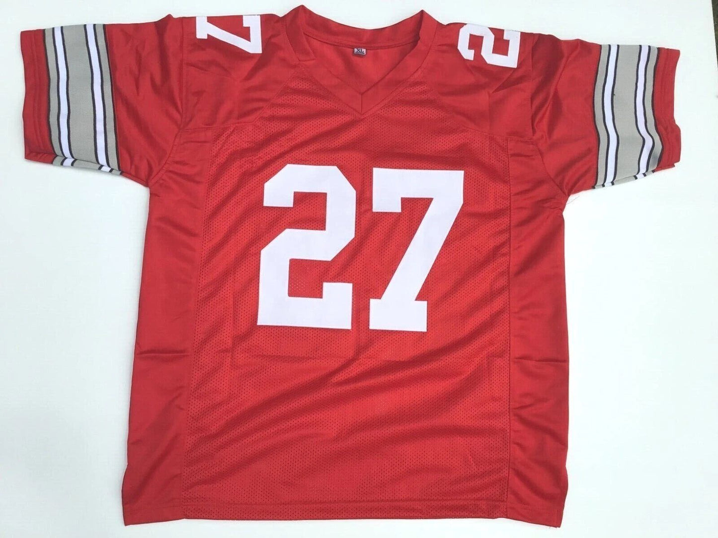 Custom Eddie George Red Mesh Football Jersey