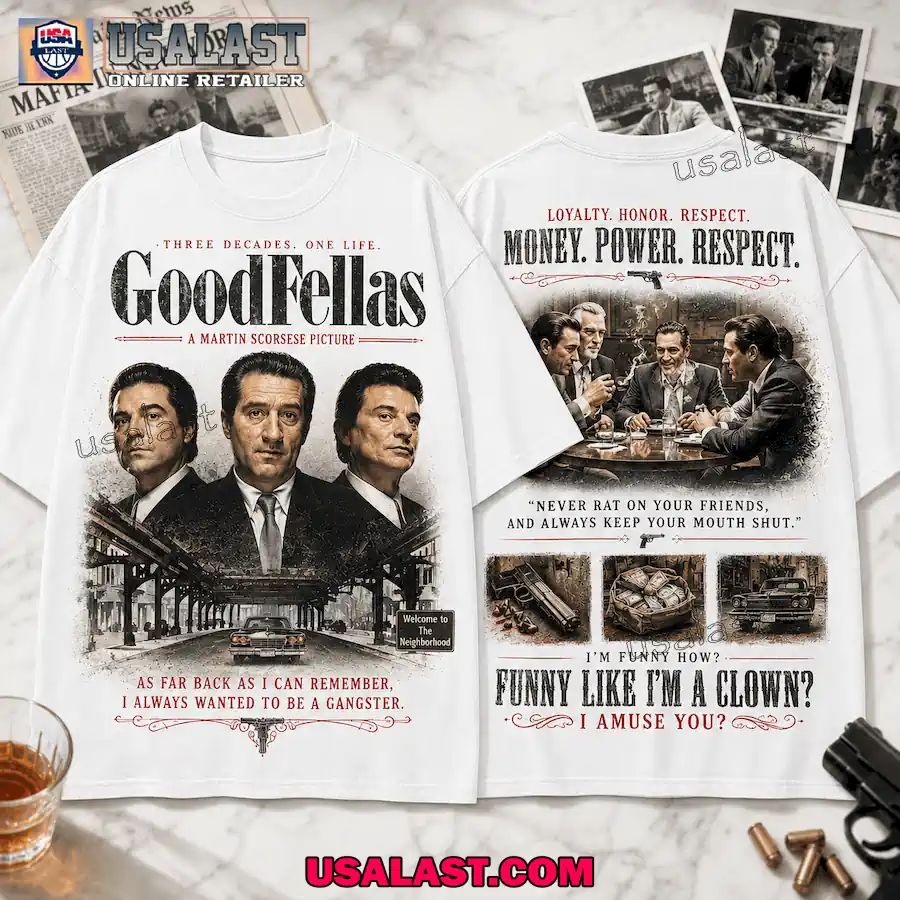 Goodfellas Mafia Culture 3D Shirt For Fans Money Power Respect 3D Shirt For Movie Fans