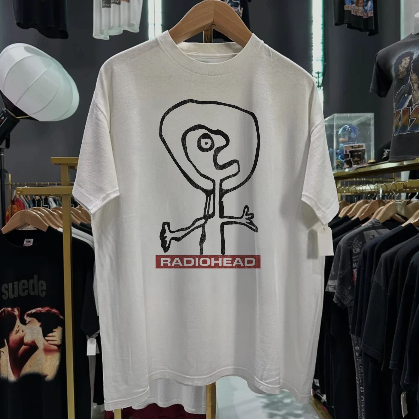 90S Radiohead Aged T-Shirt White M