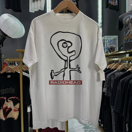 90S Radiohead Aged T-Shirt White M
