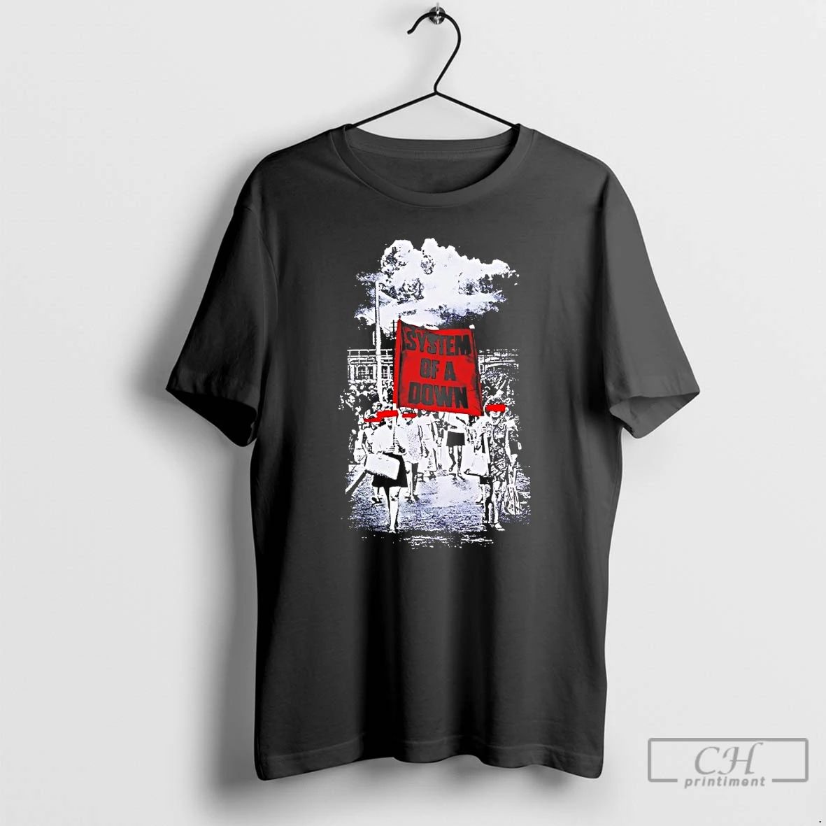 Premium System Of A Down Red Flag T Shirts