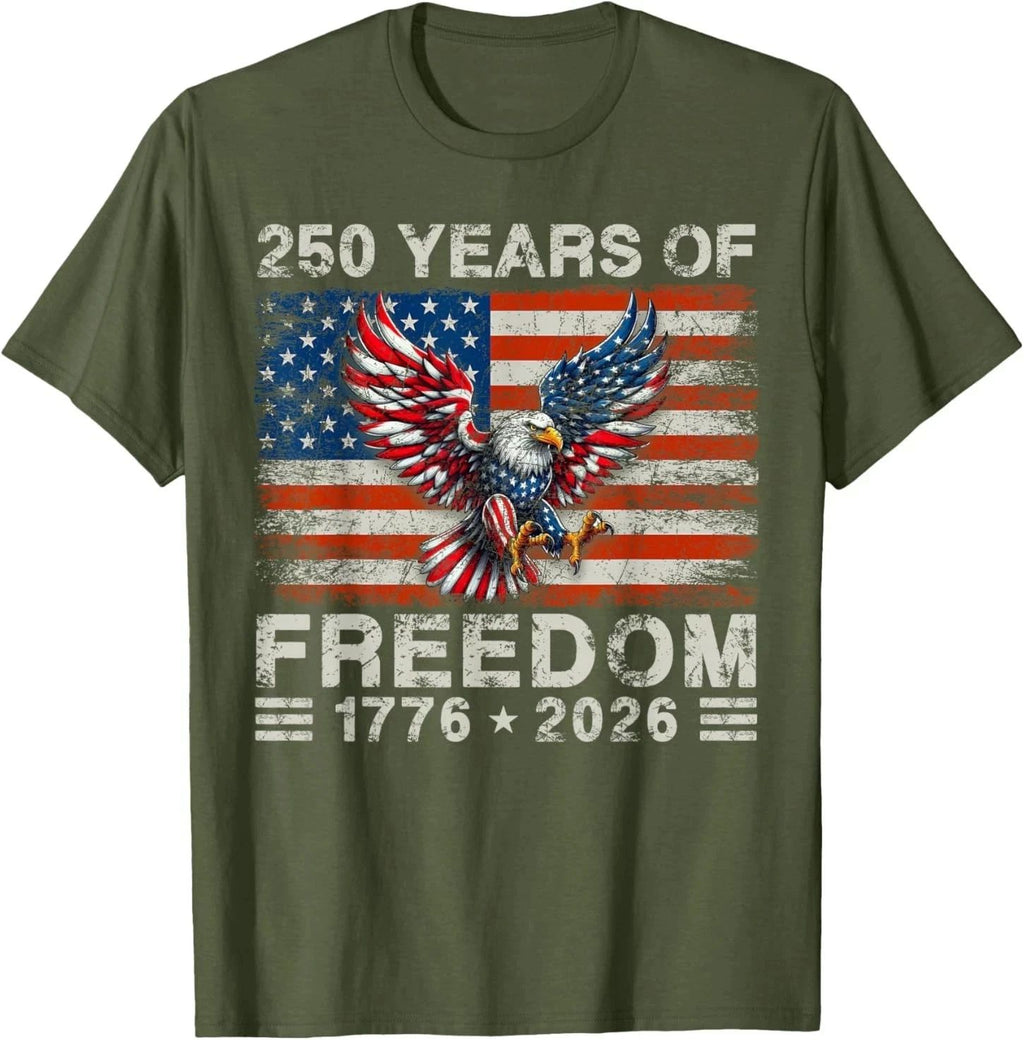 250th American Anniversary Independence 250 Years of Freedom T-Shirt reprint sal