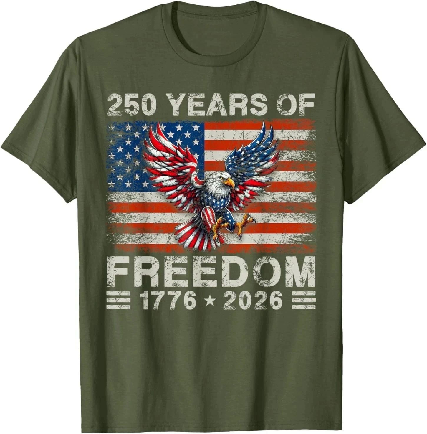 250th American Anniversary Independence 250 Years of Freedom T-Shirt reprint sal