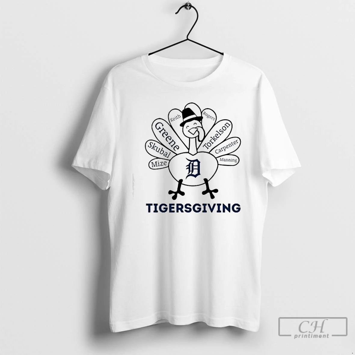Premium Thanksgiving With Detroit Tigers Heroes T Shirts