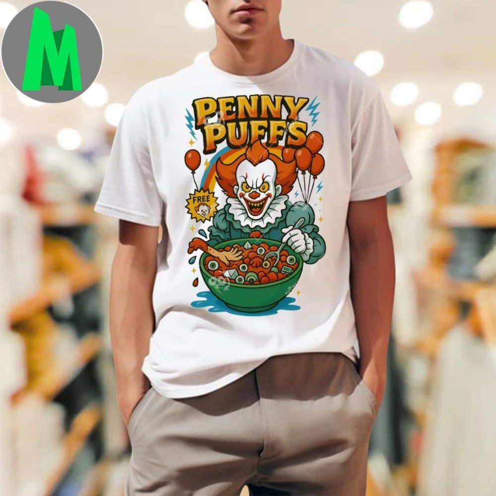 Penny Puffs Pennywise Characters Killer Breakfast Shirt