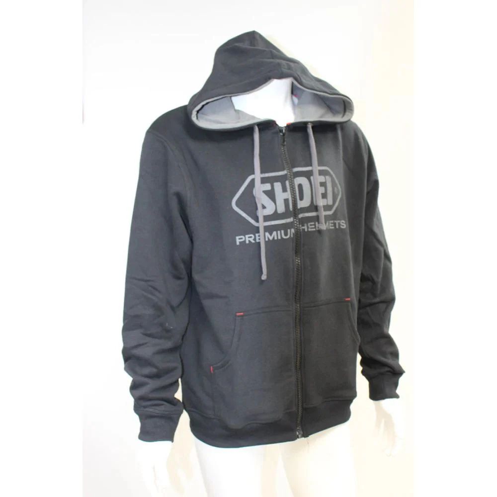 Shoei Vintage 2 Zipped Fashionable Casual Wear Hoodie Black