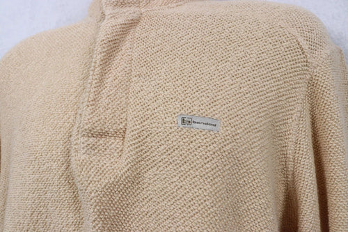 Banded Thermal Henley Long-Sleeve Shirt  Men Large Textured Beach Surfer Y2K