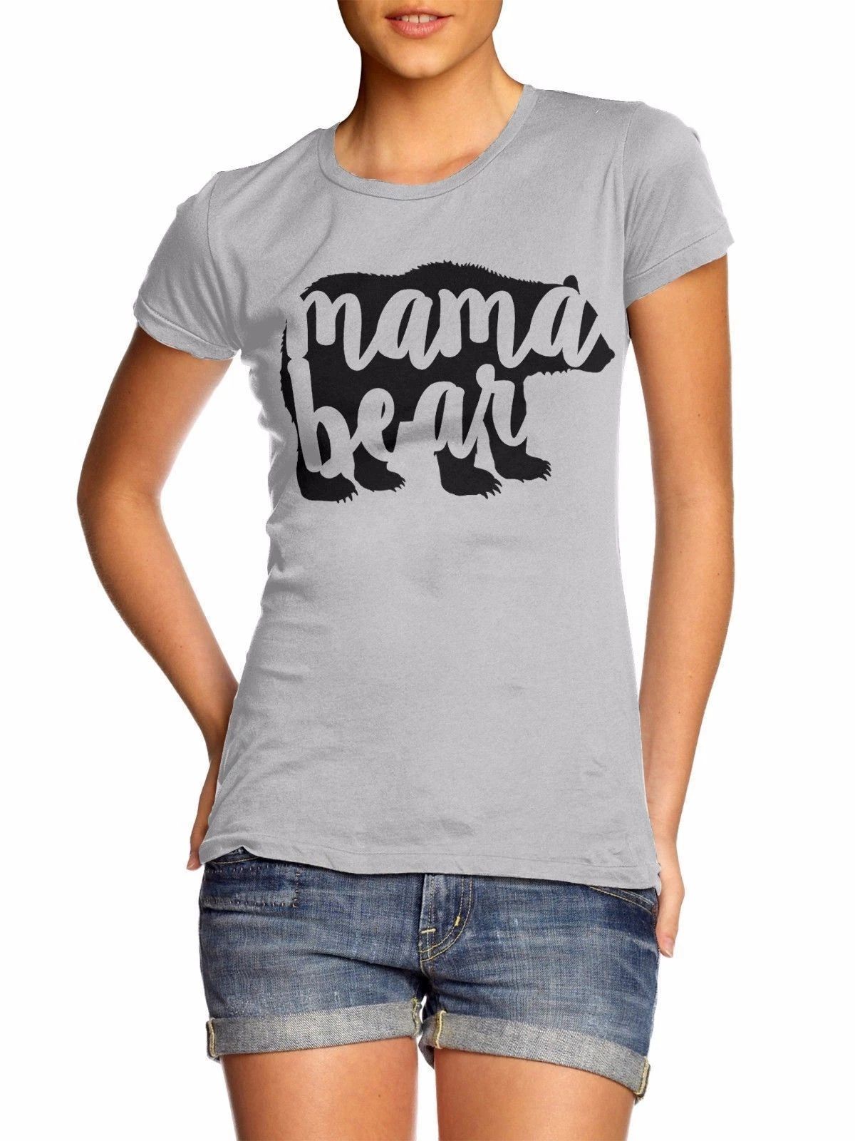 Mama Bear T Shirt Top Cute Cub First Mother's Day Gift Funny ME8