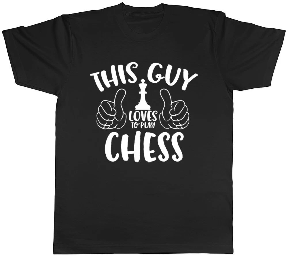 This Guy Loves to Play Chess Mens T-Shirt