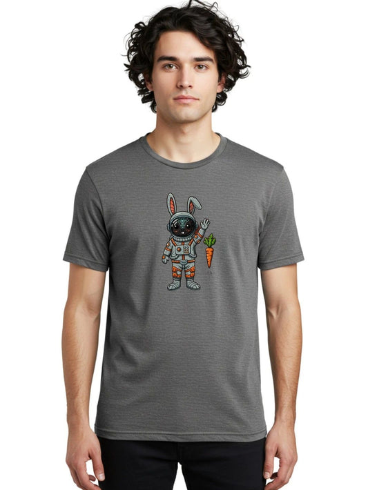 Astronaut-Rabbit-5 Mens Graphic Tee, 100% Cotton, Casual Summer Wear