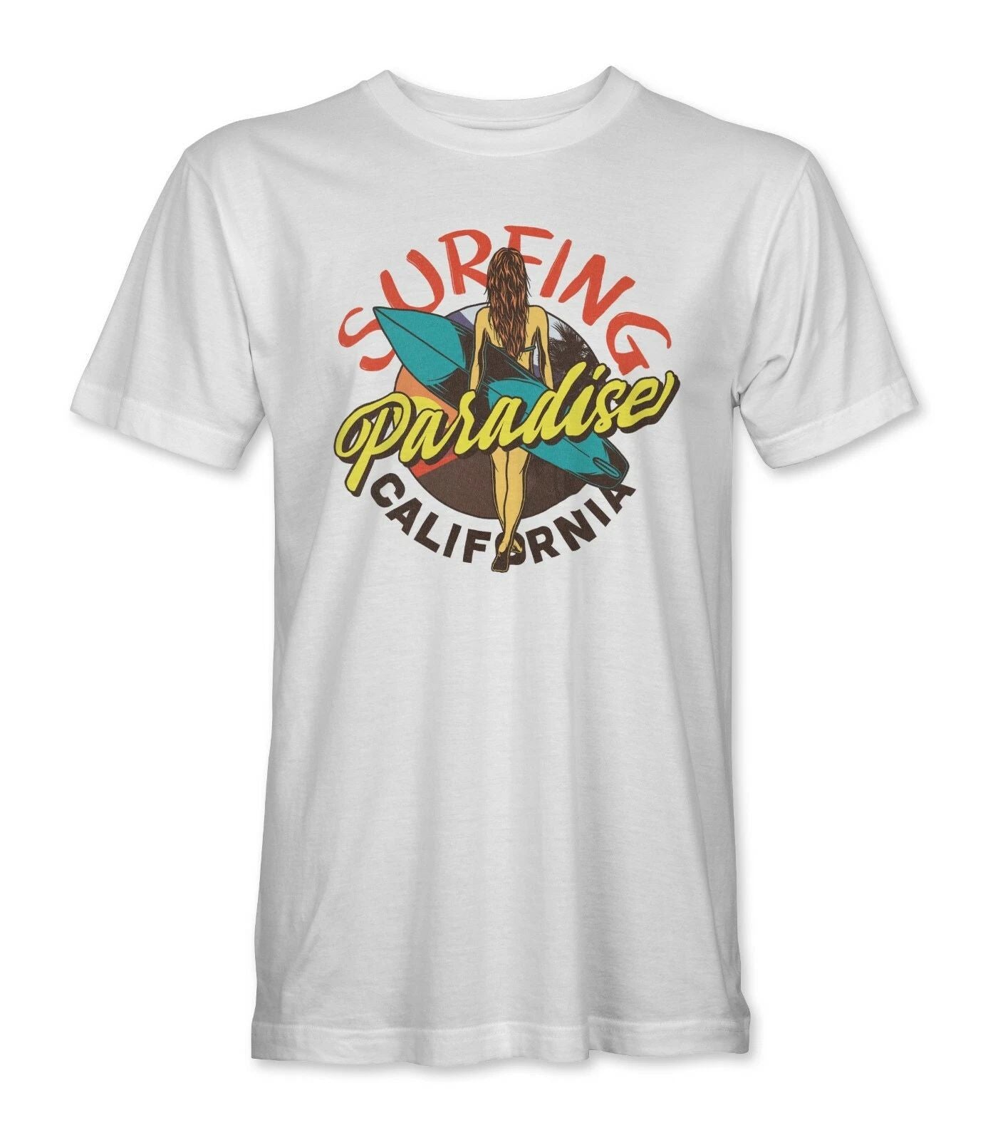 Surfing Paradise California Surf Mens/Unisex T-Shirt