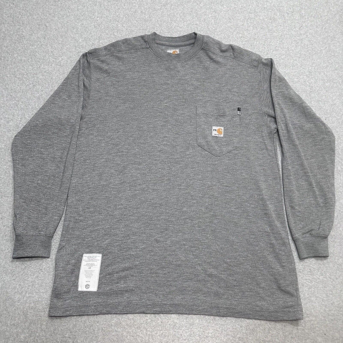 New Carhartt FR CAT2 Long Sleeve Gray Tee Shirt #297-31 (GREAT PRICE) Cintas