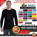Gildan G540 Mens Heavy Cotton Preshrunk Tshirt Crew Neck Long Sleeve T-Shirt