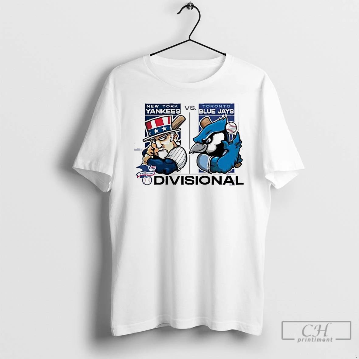 Premium Mascot Yankees Vs Blue Jays 2025 Alds Matchup T Shirts