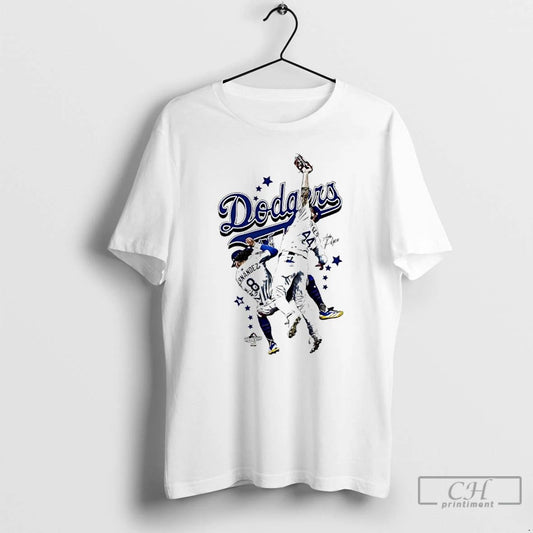 Classic La Dodgers Andy Pages And Enrique Hernandez 2025 World Series Champs Signatures T Shirts