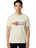 Silver-Rocket Mens Graphic Tee, 100% Cotton, Casual Summer Wear