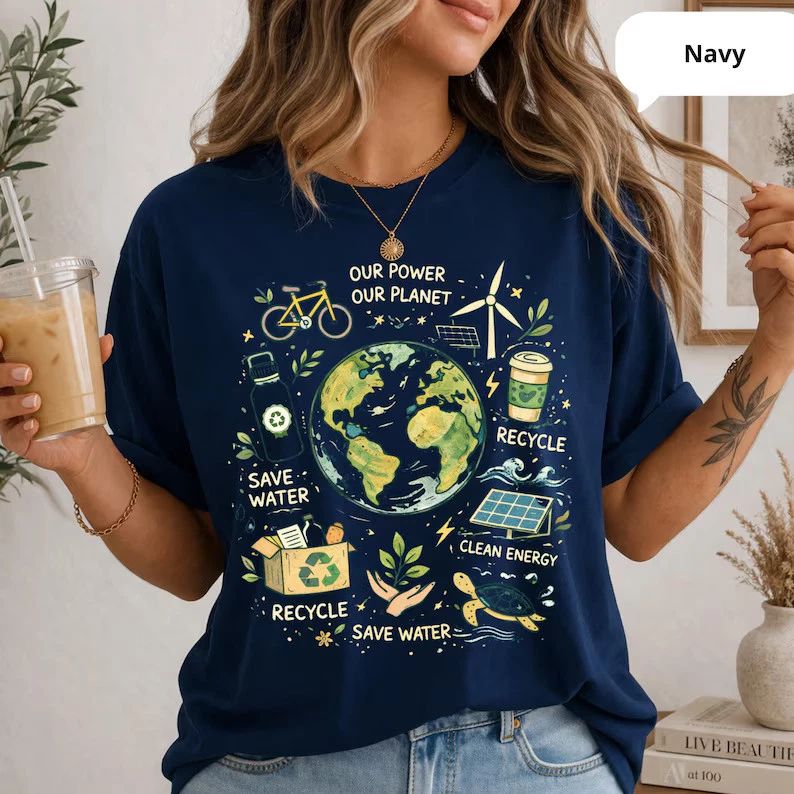 Earth Day Comfort Tee Eco Friendly Nature Lover Gift