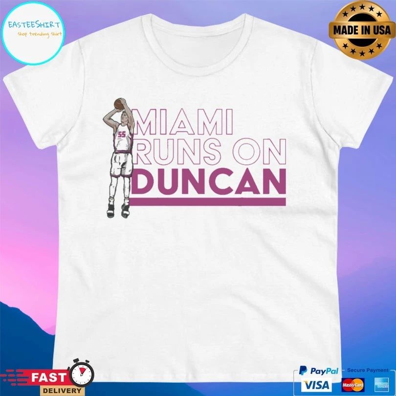 Miami Runs On Duncan Robinson Detroit Pistons Basketball T-shirt