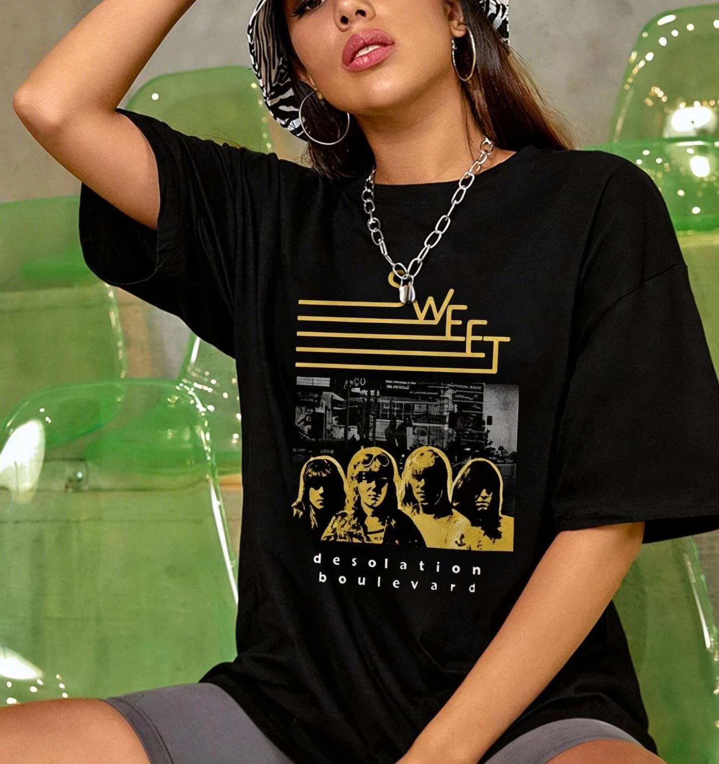Sweet band album Desolation Boulevard T Shirt Full Size S-5XL