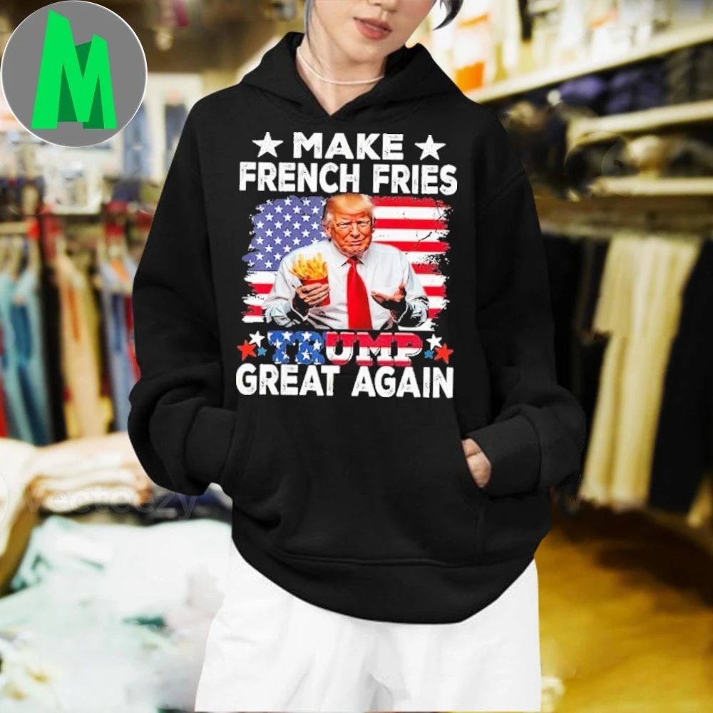 Make French Fries Trump Great Again America Flag Shirt