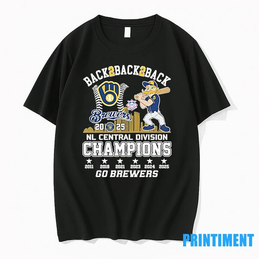 Milwaukee Brewers Back 3 Back Nl Central Division Champions Go Brewers Tshirts Sweater
