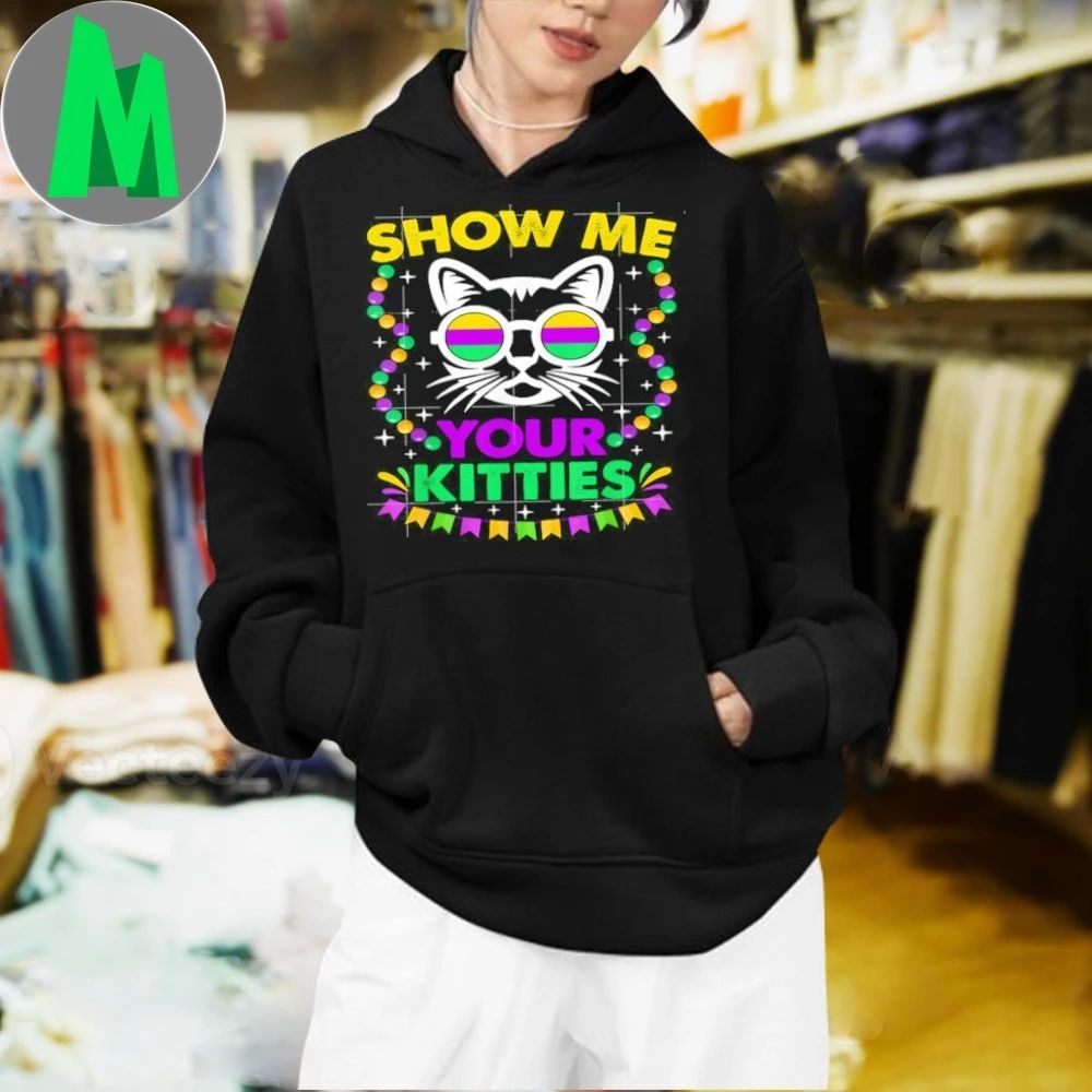 Original Show Me Your Cute Kitties Mardi Gras Party Cat Lover Shirt