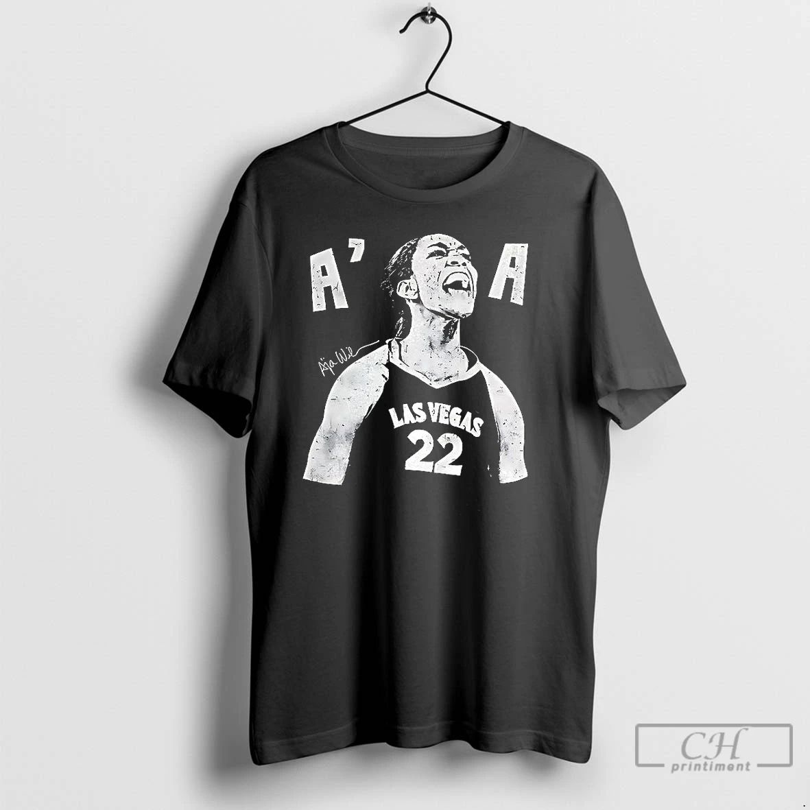 Classic Aja Wilson Las Vegas Womens Basketball Number 22 Signature Vintage 90s T Shirts
