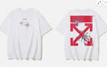 Off-White Tee Character Print Black Logo Men’s White Reprint Graphic Shirt
