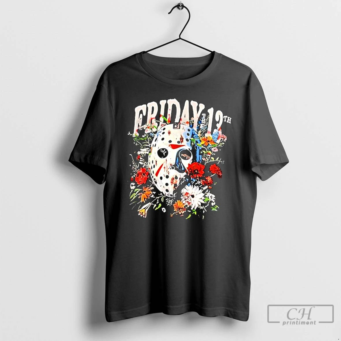Classic Floral But Make It Friday The 13t Halloween T Shirts