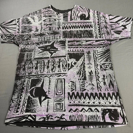 Purple Shark AOP w/ Surfing Related Graphic