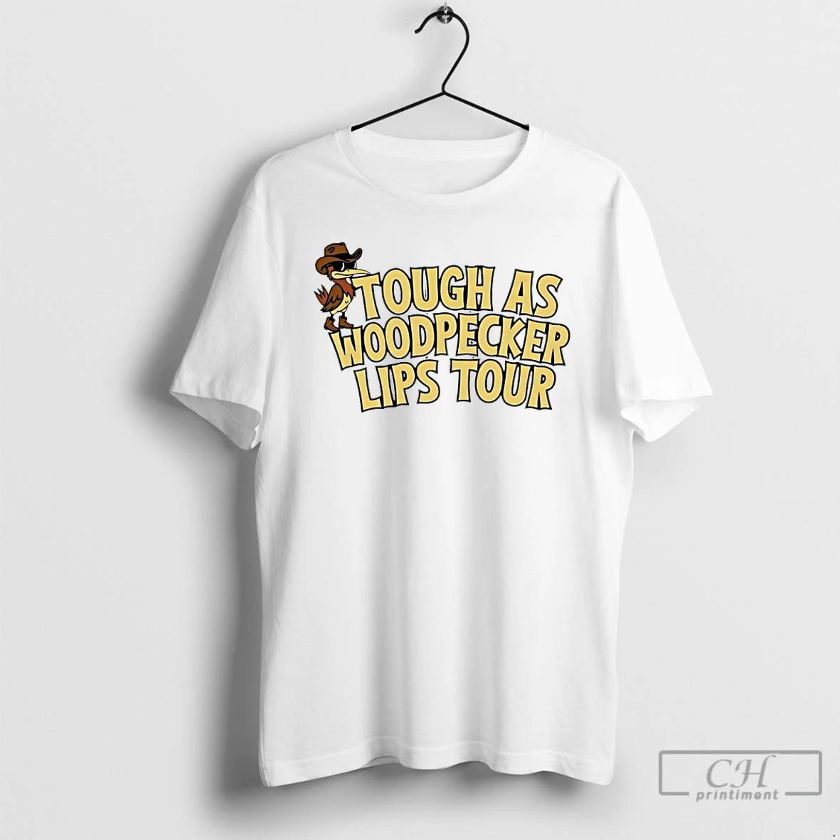 Classic Tough As A Woodpecker Lips Tour T Shirts